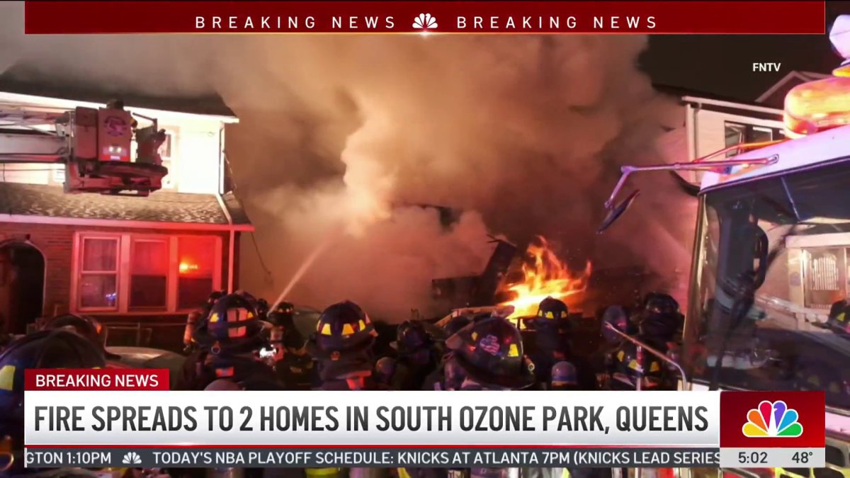 Fire spreads to 2 homes in South Ozone Park – NBC New York