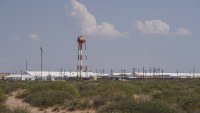 The East Montana Detention Facility under construction on the US-Mexico border in El Paso, Texas, US, on Tuesday, Aug. 26, 2025.