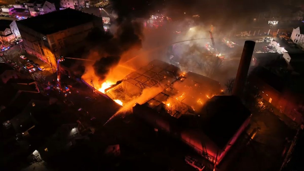 Massive 5-Alarm Fire Destroys Abandoned Chemical Factory in Paterson, NJ