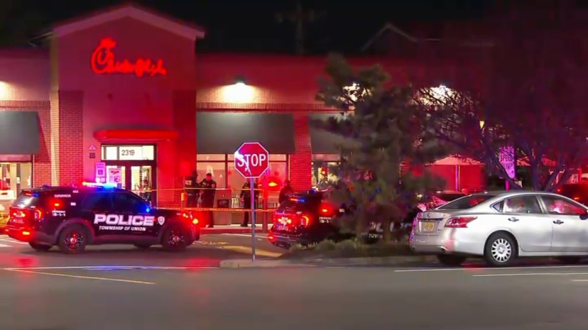 Blood left behind after police investigate shooting at Chick-fil-A in New Jersey