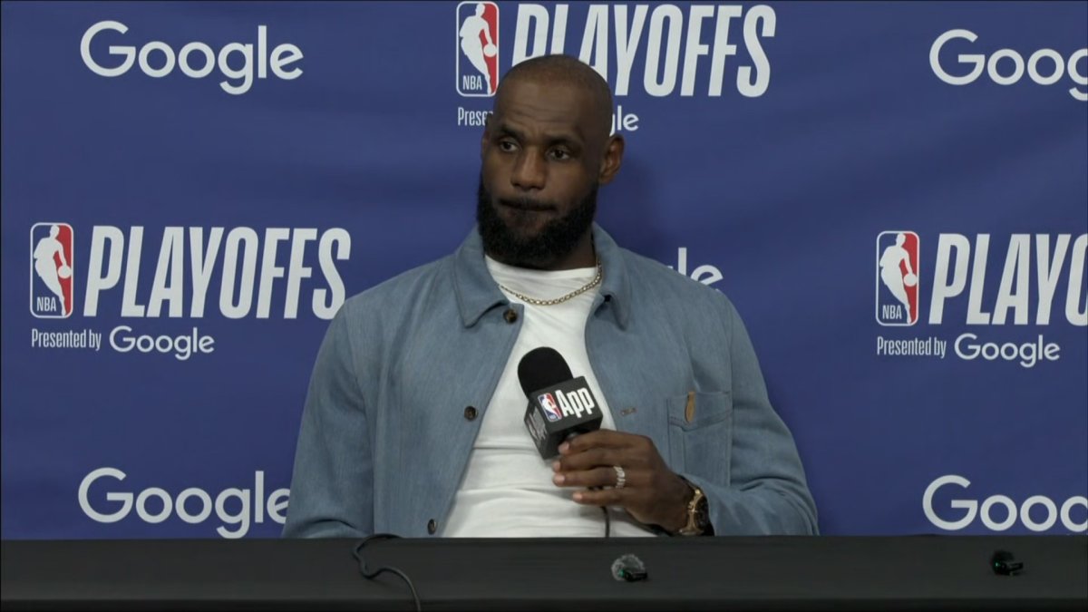 Watch LeBron James discuss his future after loss to Thunder – NBC New York