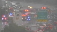 A crash on I-80 near Elmwood Park, New Jersey was just one of the weekend’s travel headaches.