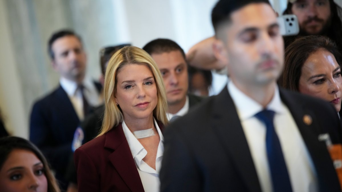 Bondi refuses to answer questions about Trump's involvement in Epstein files release