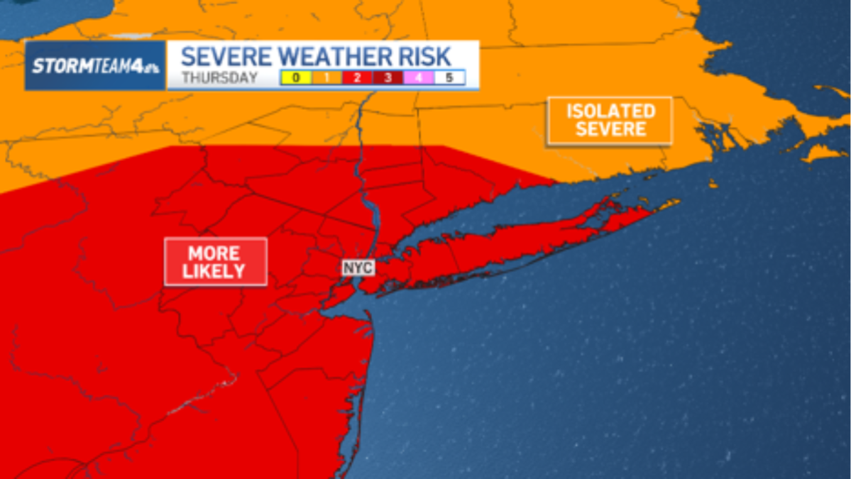 Chuva, tempestades severas possíveis – NBC New York