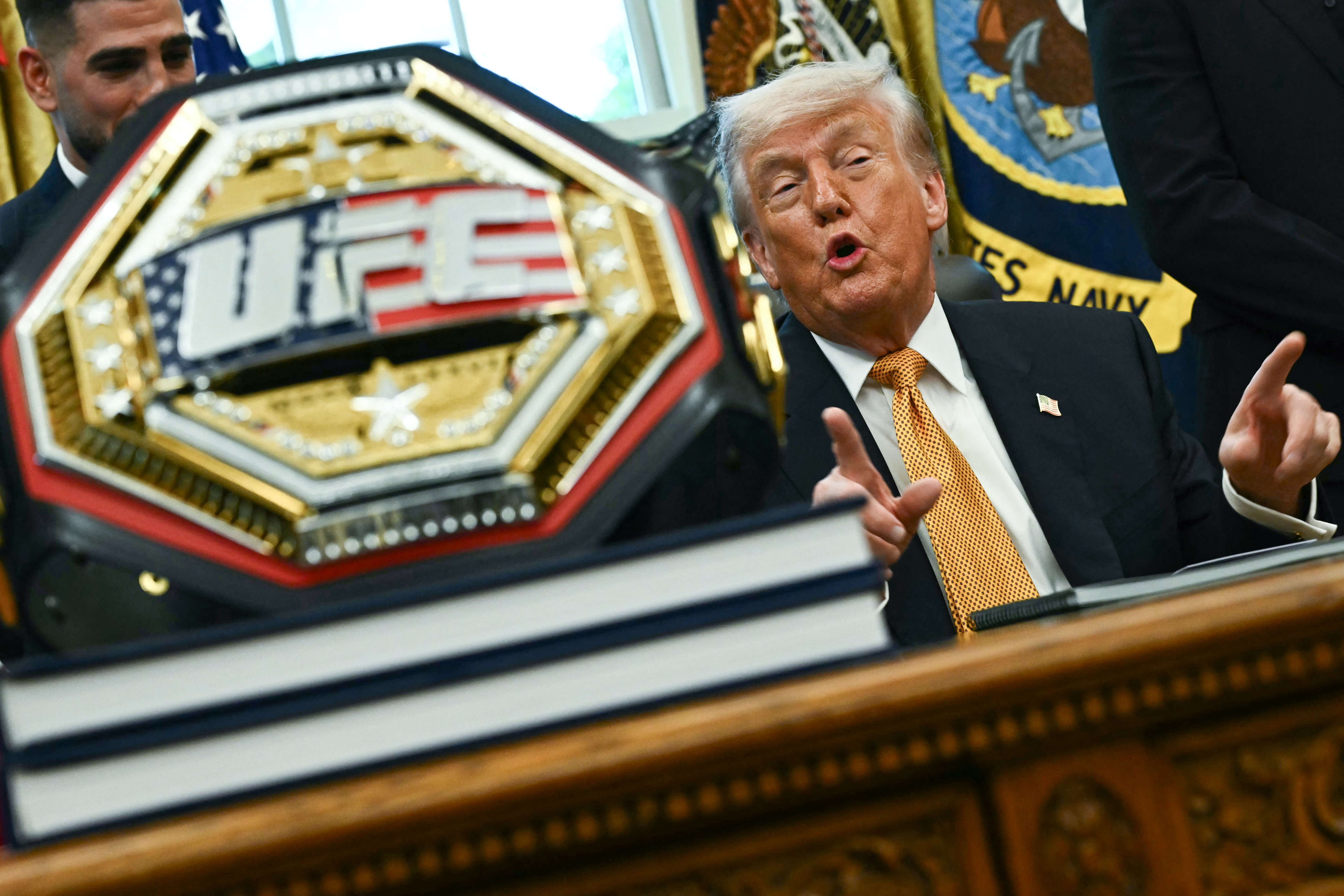 Donald Trump turns 80 and celebrates with UFC cage fighting on the White House lawn