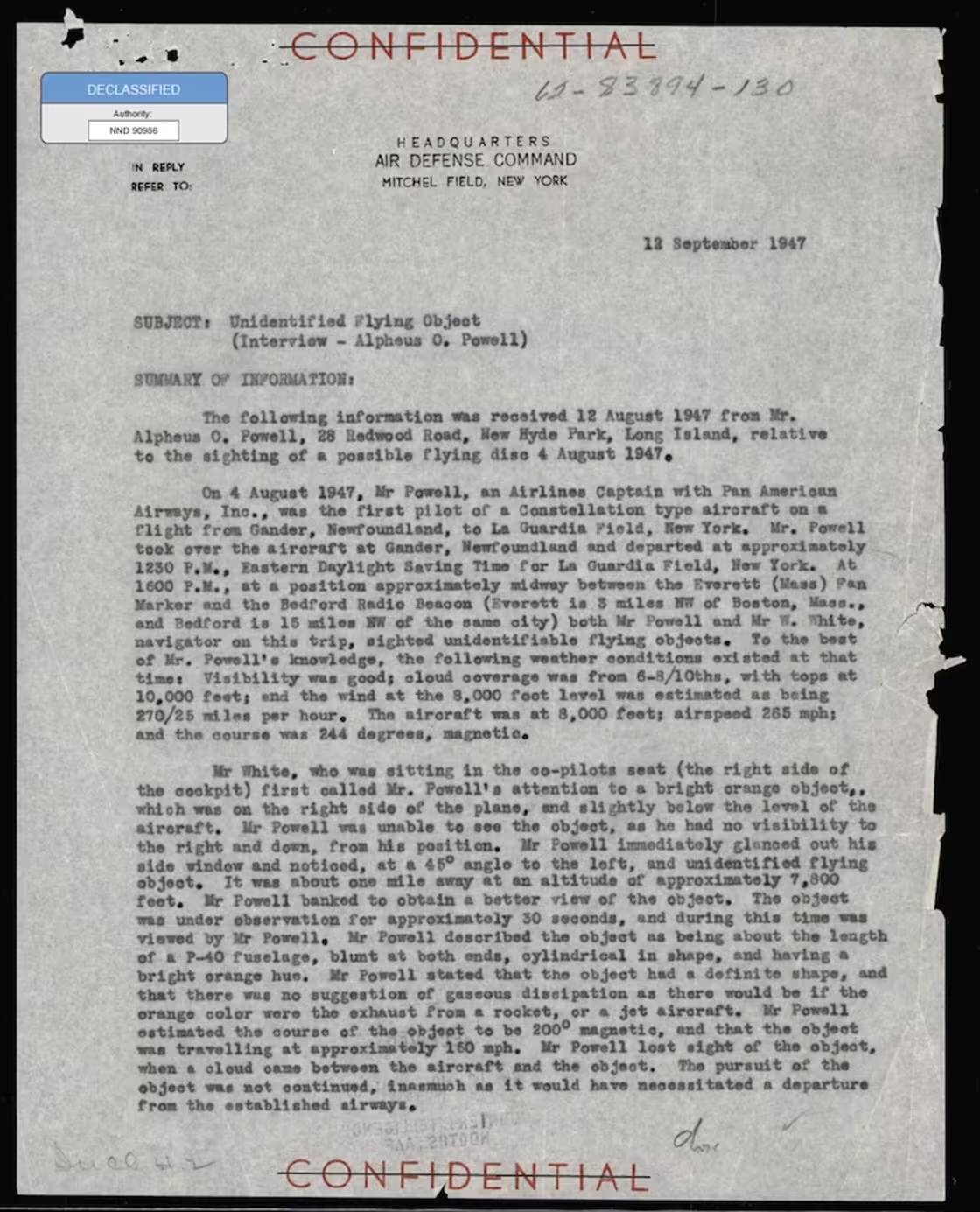 Third batch of UFO files reveals sightings around the world – NBC New York