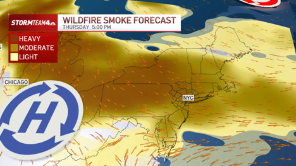 A fumaça dos incêndios florestais no Canadá faz com que Nova York emita alerta de qualidade do ar – NBC New York