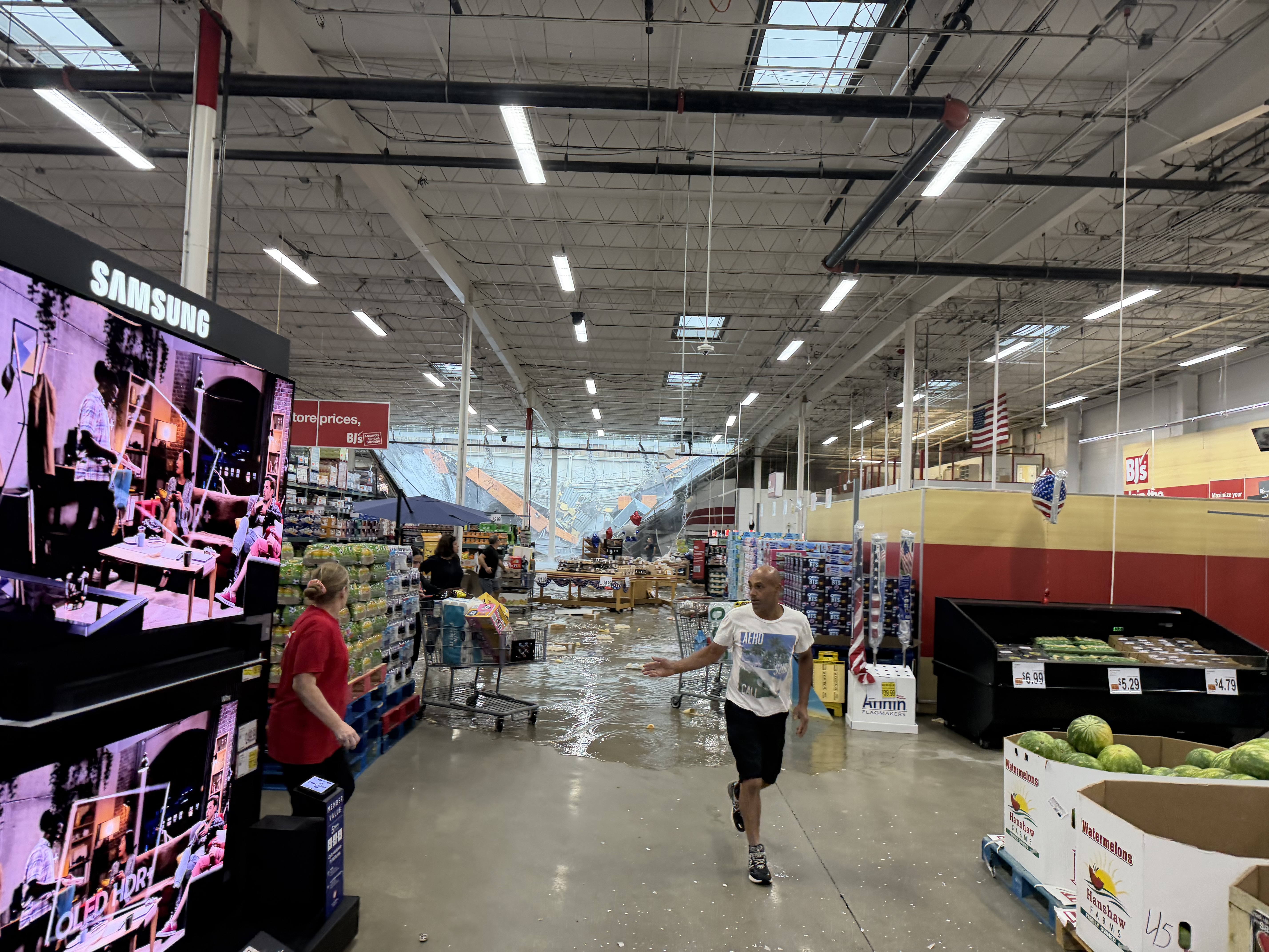 Weather recap: BJ's roof collapses as NJ floods, while Long Island sees heavy rain