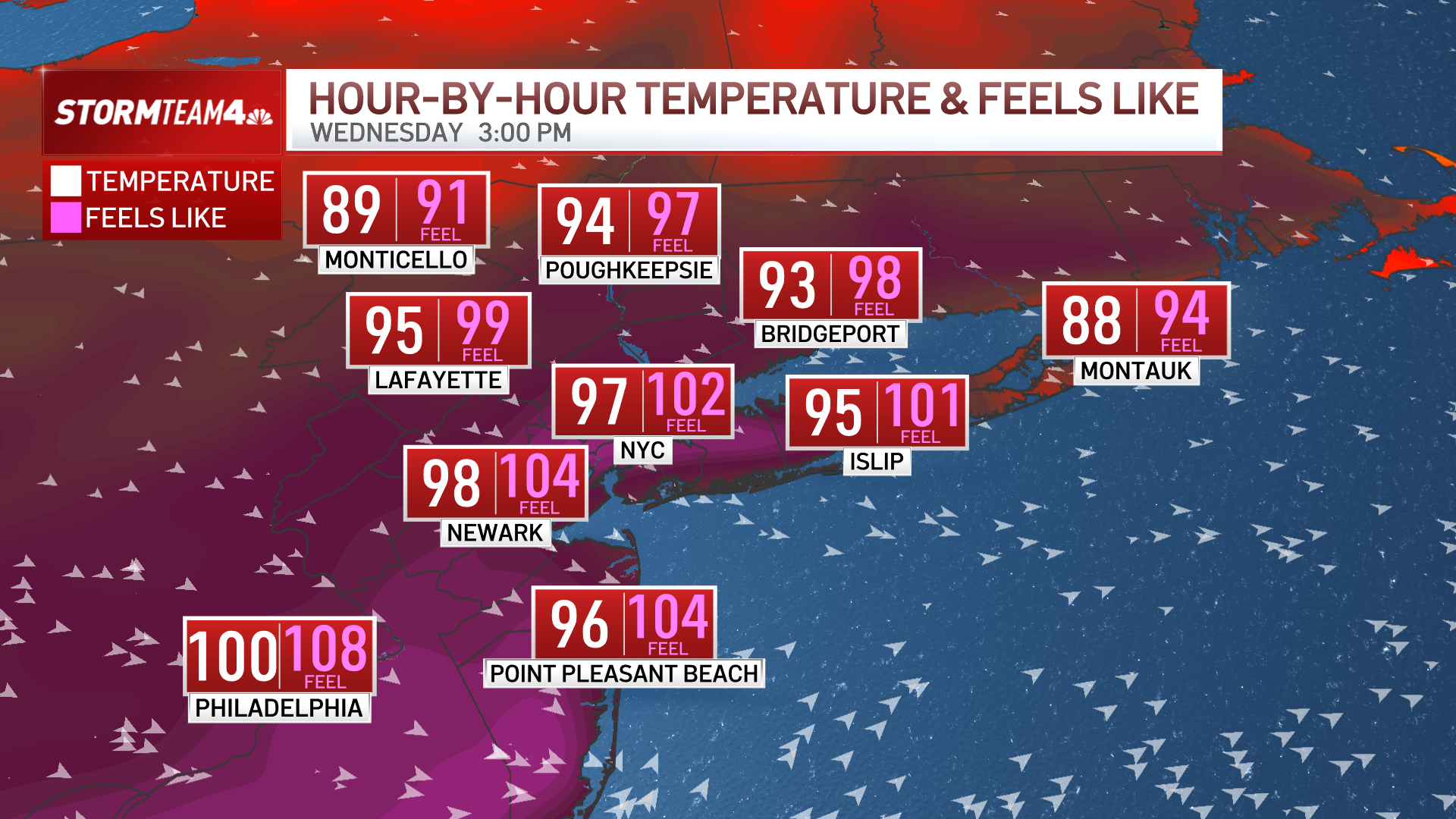 NYC heat advisory sets in, extreme heat warning hits NJ – NBC New York
