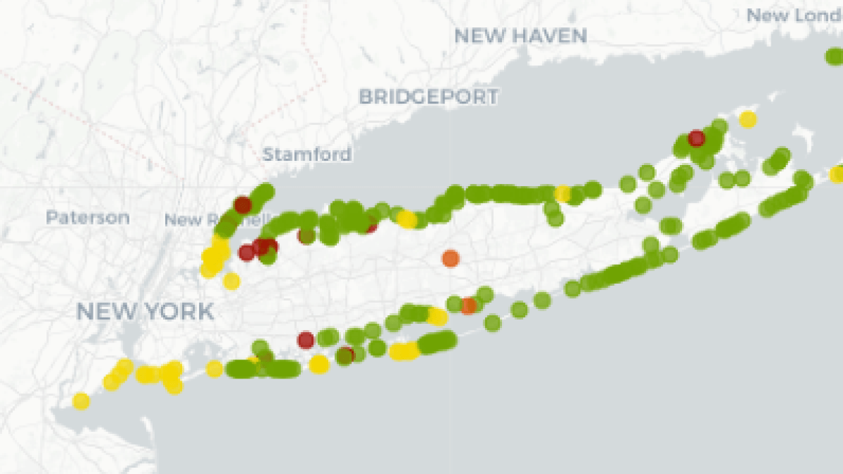MAP: See beach alerts for NYC, Long Island