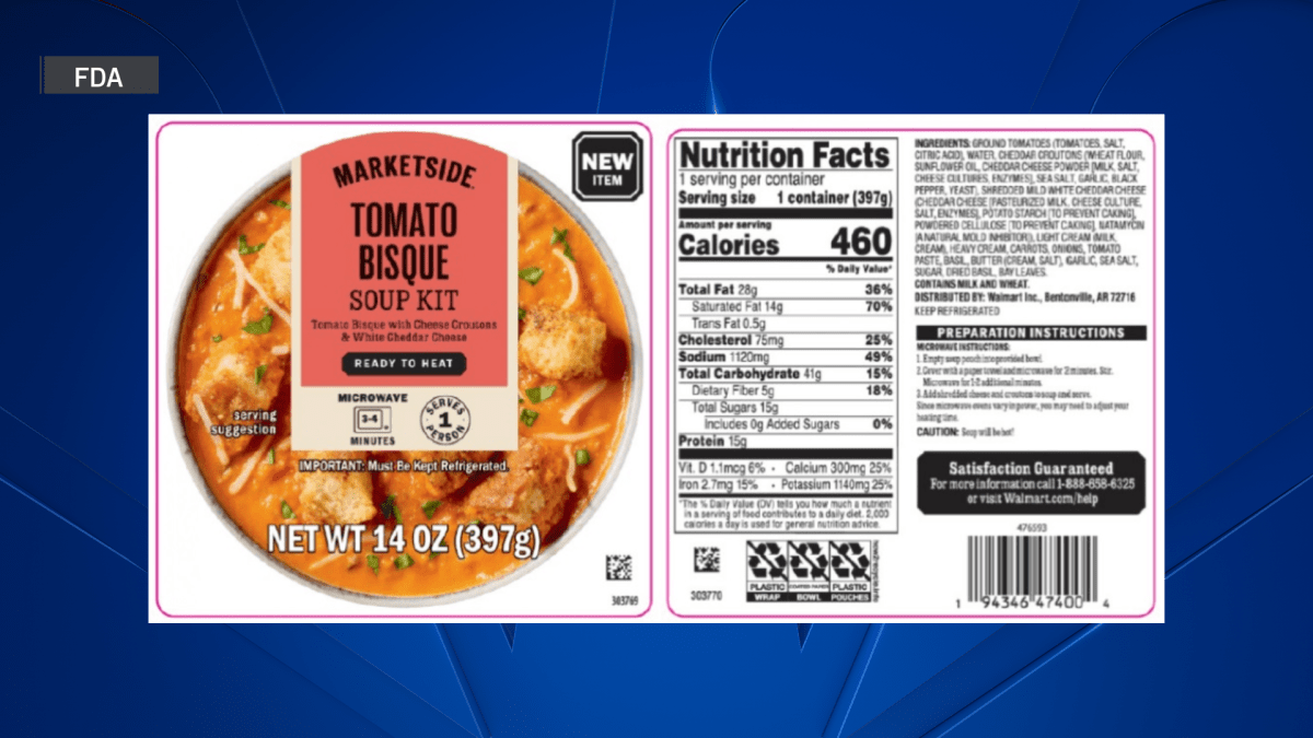 Tomato soup kits sold at Walmart recalled over possible listeria contamination