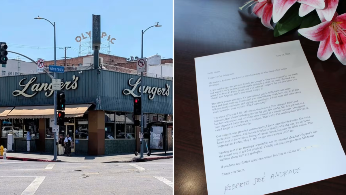 ‘Did I leave a tip?' Concerned diner from Texas sends $50 to California deli just in case