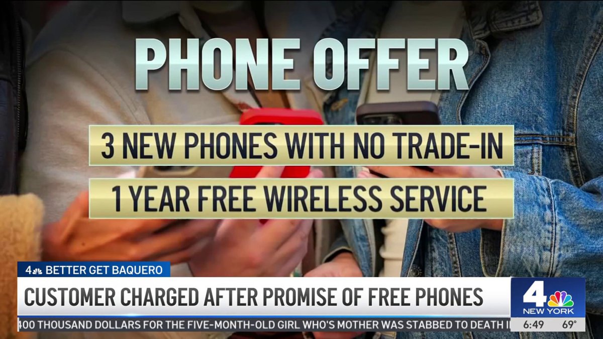 Customer charged after promise of free phones