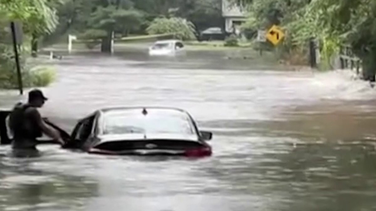 Massive flooding in Fairfield County, Connecticut