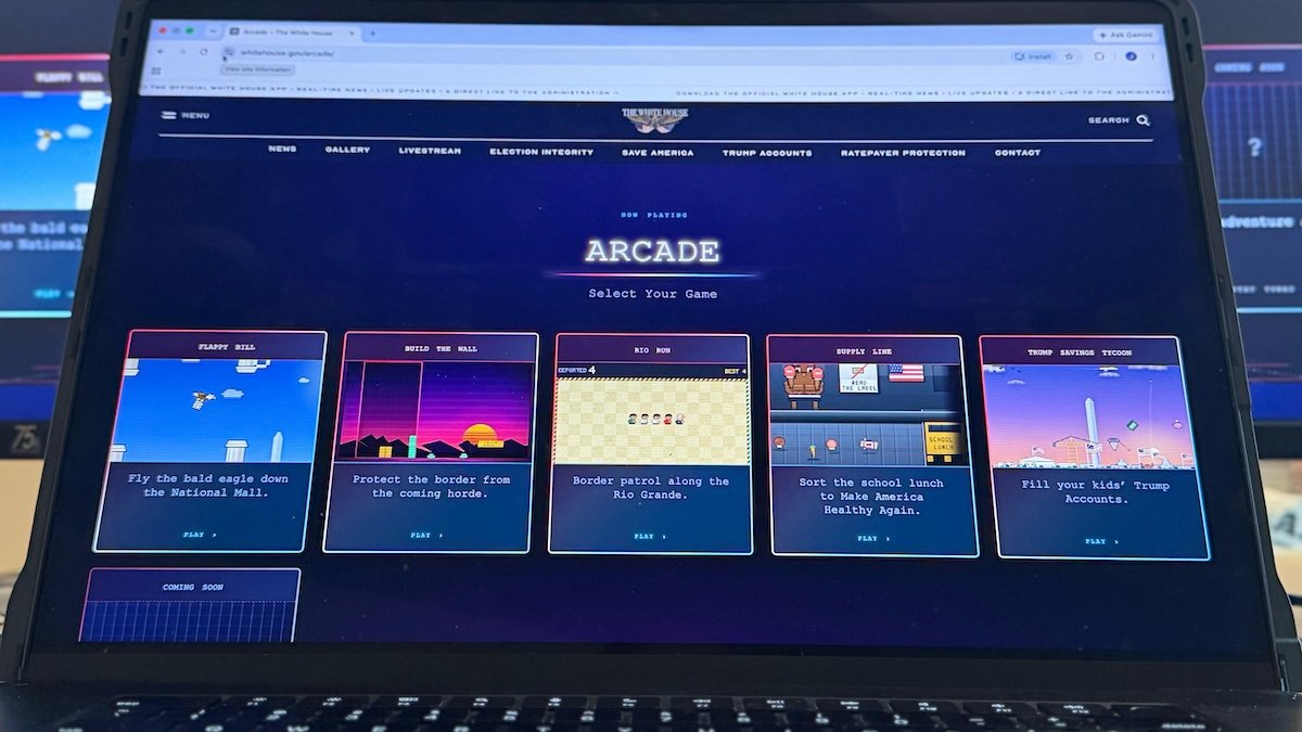 White House website debuts 5 low-res arcade video games that promote Trump's agenda