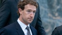 Mark Zuckerberg, chief executive officer of Meta Platforms Inc., exits Los Angeles Superior Court in Los Angeles, California, US, on Wednesday, Feb. 18, 2026.