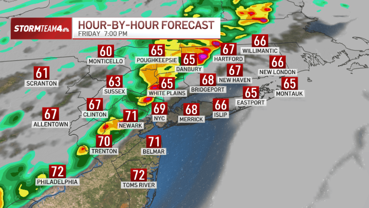 ▶ Track live radar as line of strong storms set to hit NYC area Friday evening