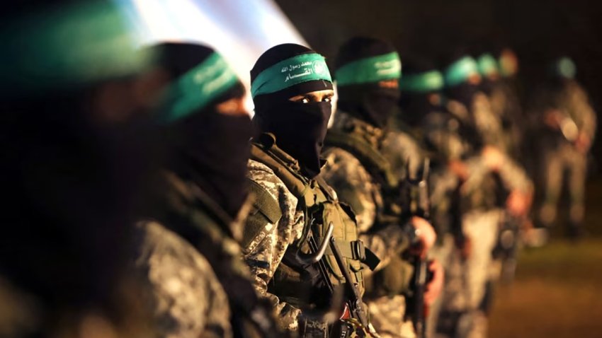 Hamas militants in Gaza City in January.