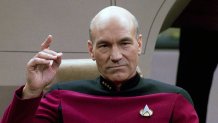 LOS ANGELES - JANUARY 8: Patrick Stewart as Captain Jean-Luc Picard in the STAR TREK: THE NEXT GENERATION episode, "The Hunted." Season 3, episode 11.  Original air date, January 8, 1990.  (Photo by CBS via Getty Images)