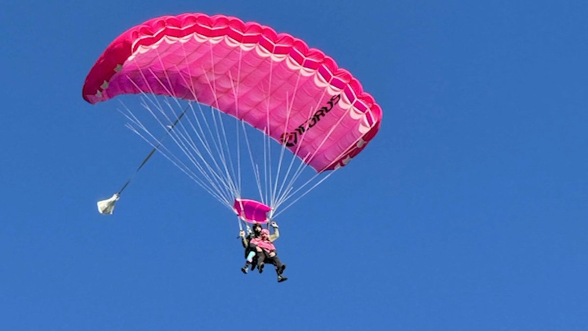 New Jersey teacher skydives to gain votes for Sussex Tech's field renovation bid