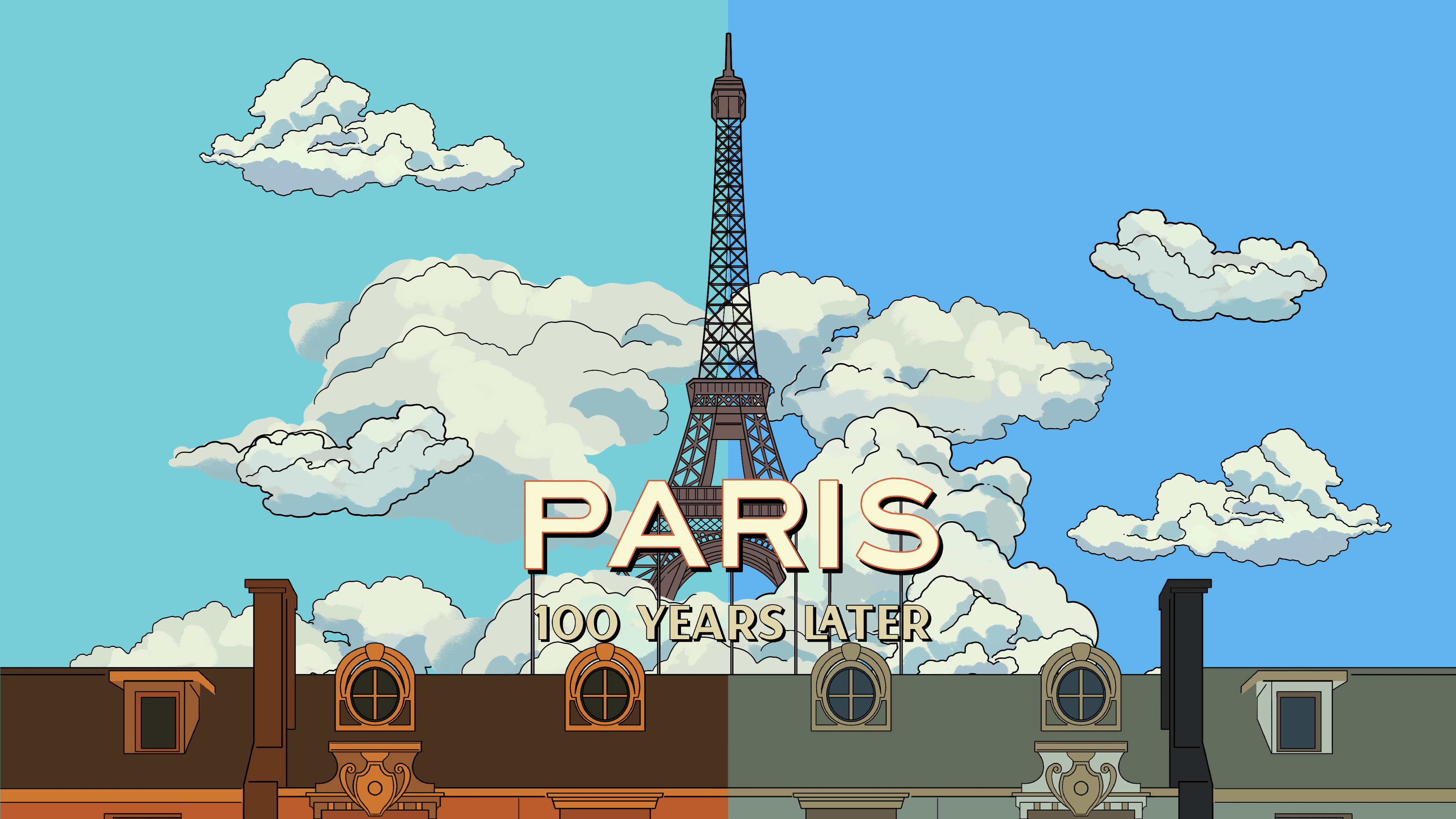 Paris Olympics Comparison Illustration