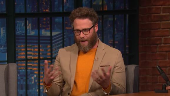 Late Night Seth Rogen S Golden Globes Wardrobe Malfunction Nbc