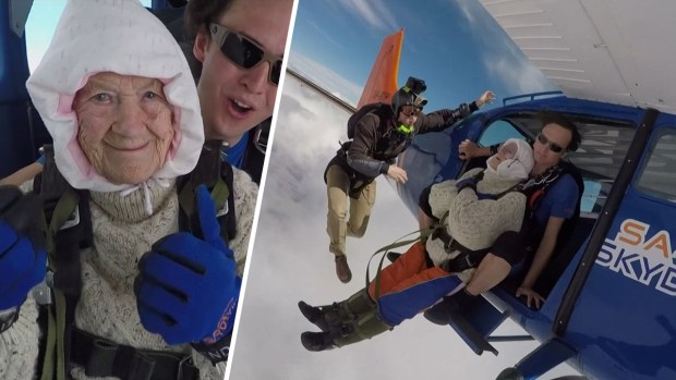 [NATL] 102-Year Old Woman Breaks Skydiving Record for Charity