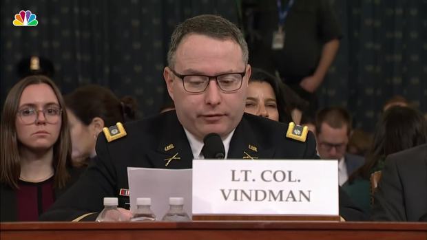 Lt. Col. Vindman Expresses Concerns About Trump’s Call with Ukrainian President