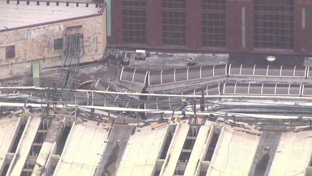 Helicopter Footage Shows Wreckage at Hoboken Terminal