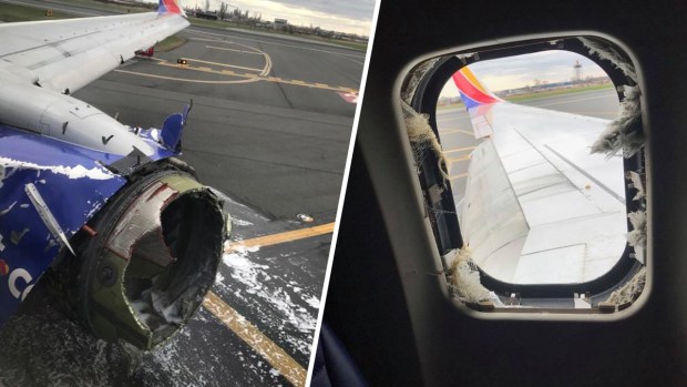 Photos: Southwest Flight Lands at PHL After Engine Blows