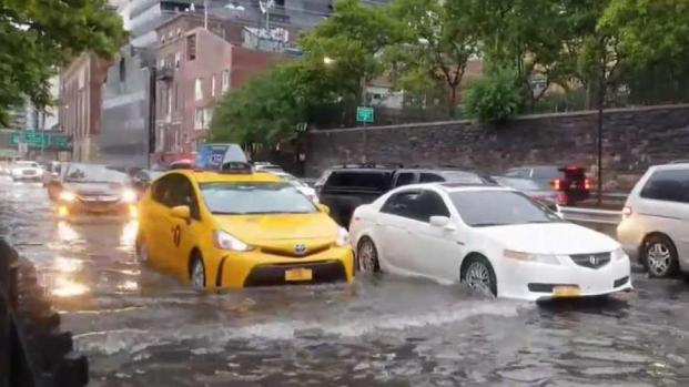 Flooding on FDR Drive Jams Traffic on Upper East Side