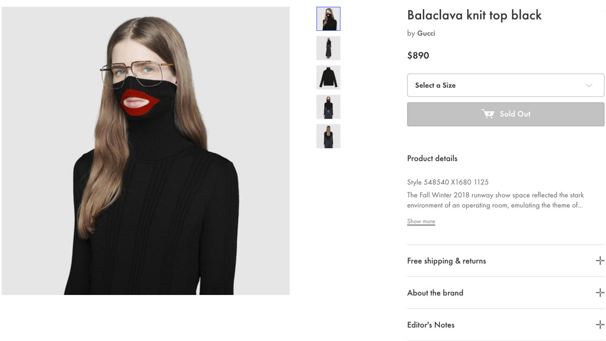NYC Designer Gives Update on Gucci 'Blackface' Sweater Saga