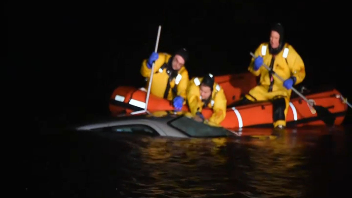 Woman Rescued From Car Sinking in Long Island Pond: Police