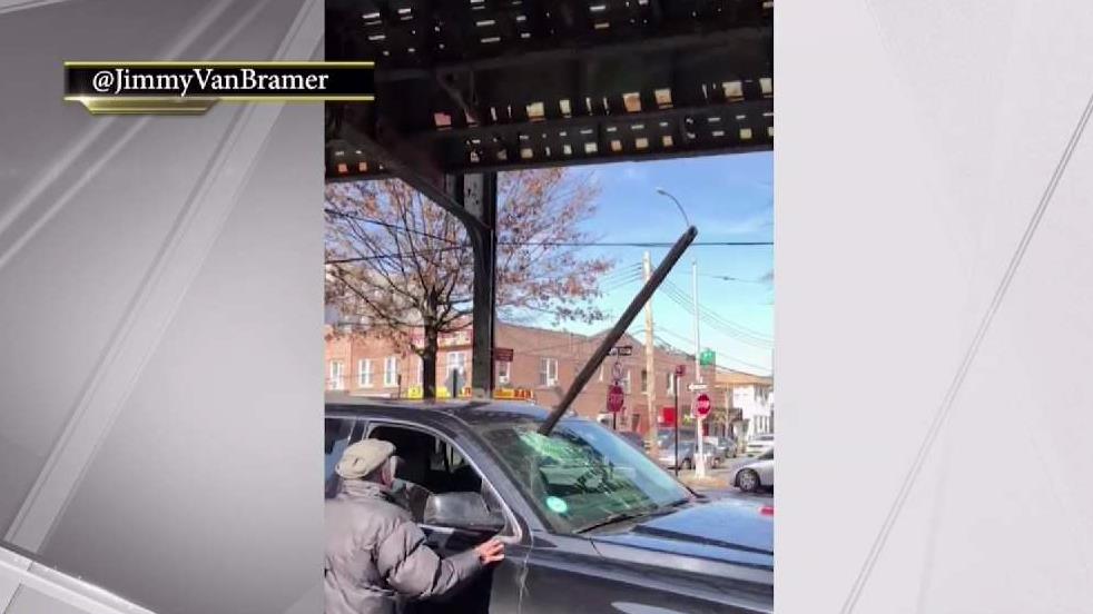 Track Inspected After Debris Falls Into Car