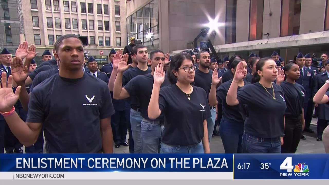 US Air Force Enlistment Ceremony on Rockefeller Plaza